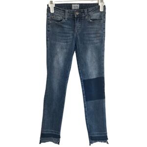 Hudson | kids skinny jeans stretchy factory frayed and patched size 12